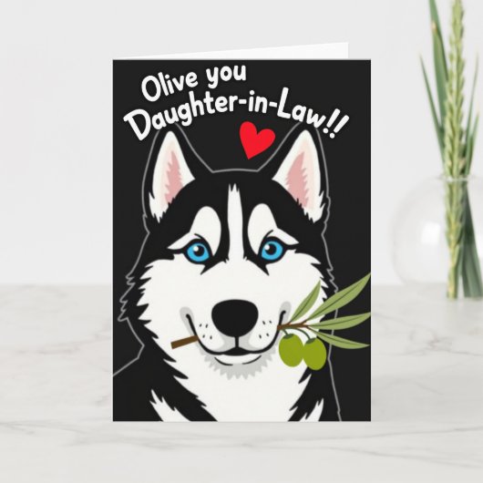 Carte Chien vous aime belle-fille (Devant)