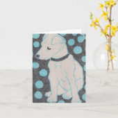 Carte Chienchien adorable (Fleur jaune)
