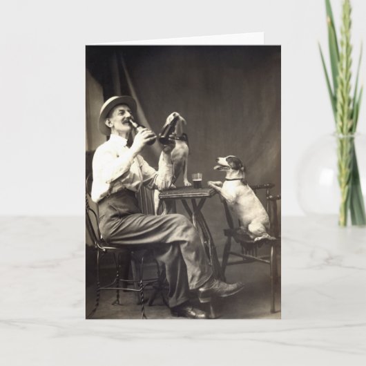 Carte Chiens 1905 potables de bière (Devant)