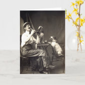 Carte Chiens 1905 potables de bière (Fleur jaune)