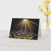 Carte chiens à disco (Fleur jaune)