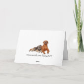 Carte Chiens Adorables Sur Découpage Art Anniversaire/Sa (Dos)