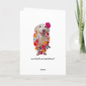 Carte Chiens amusants Hawaiian/Surfer Anniversaire (Dos)
