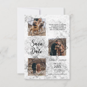 Carte Chiens Animaux Trois Photos Engagé Couple Faire-pa