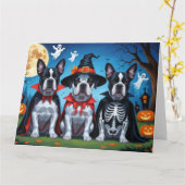 Carte Chiens Cane Corso Citrouille Halloween Drôle (Fleur jaune)