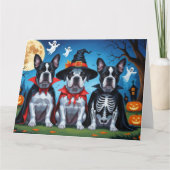 Carte Chiens Cane Corso Citrouille Halloween Drôle (Devant)