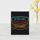 Carte Chiens Chauds De Chicago Et Condiments Bbq (Fleur jaune)