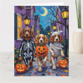 Carte Chiens Cocker Spaniel faisant Trick-or-Treating po (Devant)