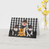 Carte Chiens Cool amusants (Fleur jaune)