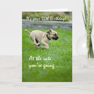 Carte Chiens courant pour leur 55e anniversaire