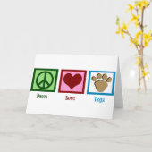 Carte Chiens d'amour pour la paix (Fleur jaune)