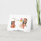 Carte Chiens d'anniversaire amusants (Dos)