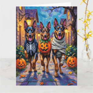 Carte Chiens de berger belges Trick-or-Treating Hallowee