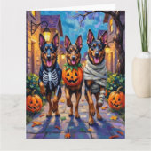 Carte Chiens de berger belges Trick-or-Treating Hallowee (Devant)