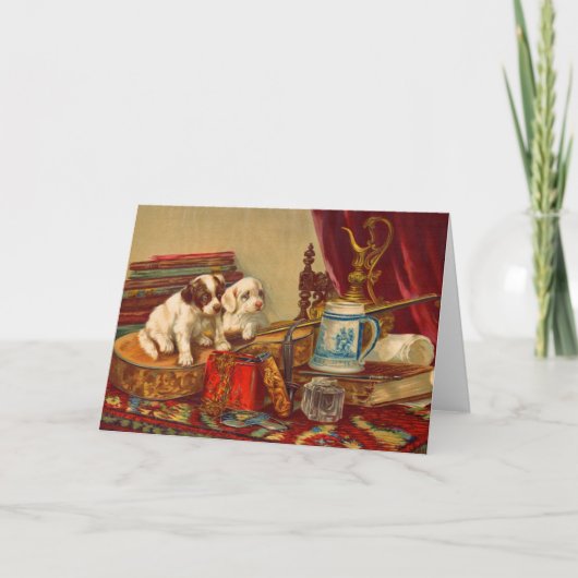 Carte Chiens de chiots victoriens et trucs (Devant)