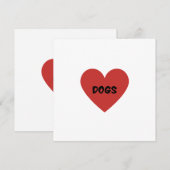 Carte Chiens de Coeur (Devant / Derrière)