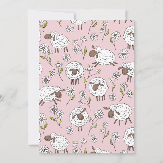 Carte Chiens de comptage sur coton bonbon rose (Devant)