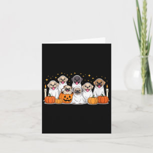 Carte Chiens de femmes Fantômes Chiens mignons déguisés 