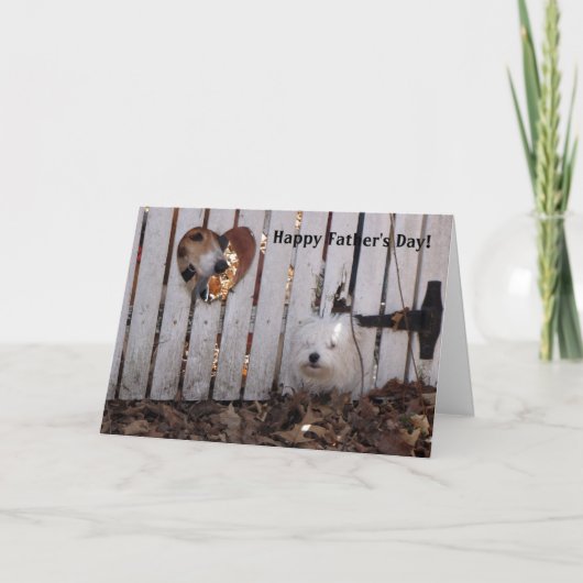 Carte Chiens de fête des pères (Devant)