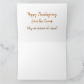 Carte Chiens de Guinée bon thanksgiving (Intérieur)