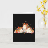 Carte Chiens De Guinée Tangés Dans Les Lumières De Noël (Fleur jaune)