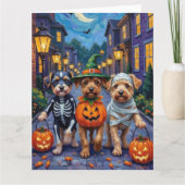 Carte Chiens de Lowchen Costumes d'Halloween à l'essai o (Devant)