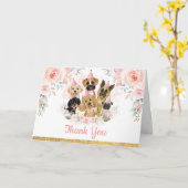 Carte Chiens de marionnettes rose Fleur d'or Chiens de m (Fleur jaune)