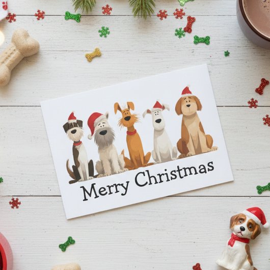 Carte Chiens de Noël