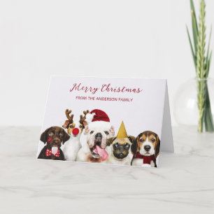 Carte Chiens de Noël
