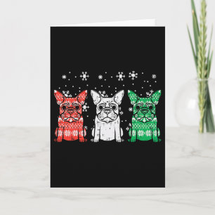 Carte Chiens de Noël Français Chiens de Noël Hommes Fran