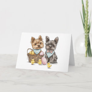Carte Chiens de Pâques Yorkshire Terrier