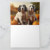 Carte Chiens de setter anglais Automne Delight Pumpkin  (Intérieur)