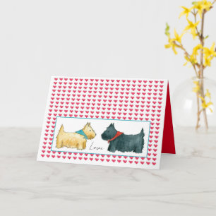 Carte Chiens de Valentine Scottie Love Scottish Terrier