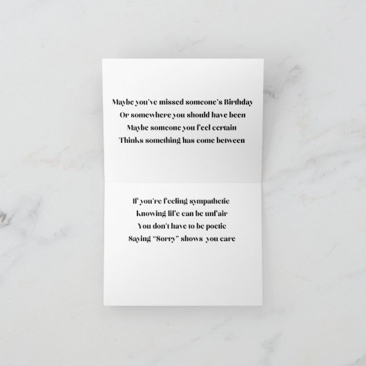 Carte Chiens "Désolé" (Intérieur)