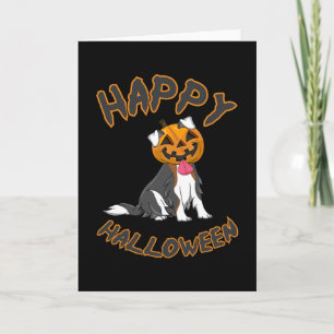 Carte Chiens d'Halloween Chiens Citrouille Horreur Idée