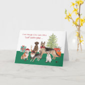 Carte Chiens Drôle Nouvel An 2023 Ancienne Année Catasto (Fleur jaune)