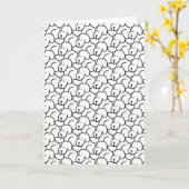 Carte Chiens drôles de dessin animé assis (Fleur jaune)