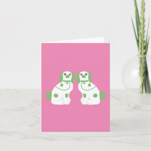 Carte Chiens du Staffordshire vert (Devant)