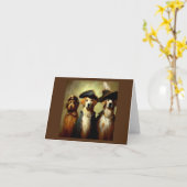 Carte Chiens en trois mousquetaires (Fleur jaune)