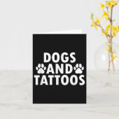 Carte Chiens Et Tatouages (Fleur jaune)