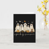 Carte Chiens Fantômes Joyeux Halloween Saison Éffrayante (Fleur jaune)