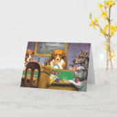Carte Chiens Jouer Poker Un Ami Dans Le Besoin (Fleur jaune)