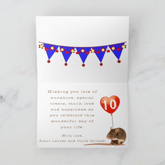 Carte Chiens mignons Chats Âge Spécifique Amusants Joyeu (Intérieur)