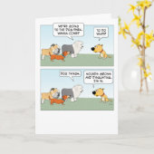 Carte Chiens mignons et amusants Plan Parc de Chien Voya (Fleur jaune)