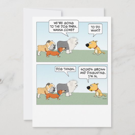 Carte Chiens mignons et drôles prévoient un voyage au pa (Devant)