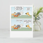 Carte Chiens mignons et drôles prévoient un voyage au pa (Debout devant)