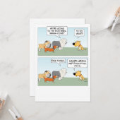 Carte Chiens mignons et drôles prévoient un voyage au pa (Devant/Arrière en situation)