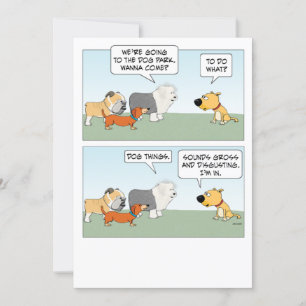 Carte Chiens mignons et drôles prévoient un voyage au pa