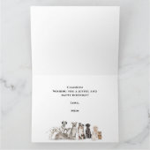 Carte Chiens mignons Joyeux anniversaire (Intérieur)
