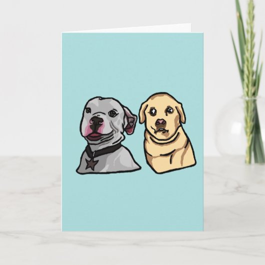Carte Chiens Mignons Mèmes (Devant)